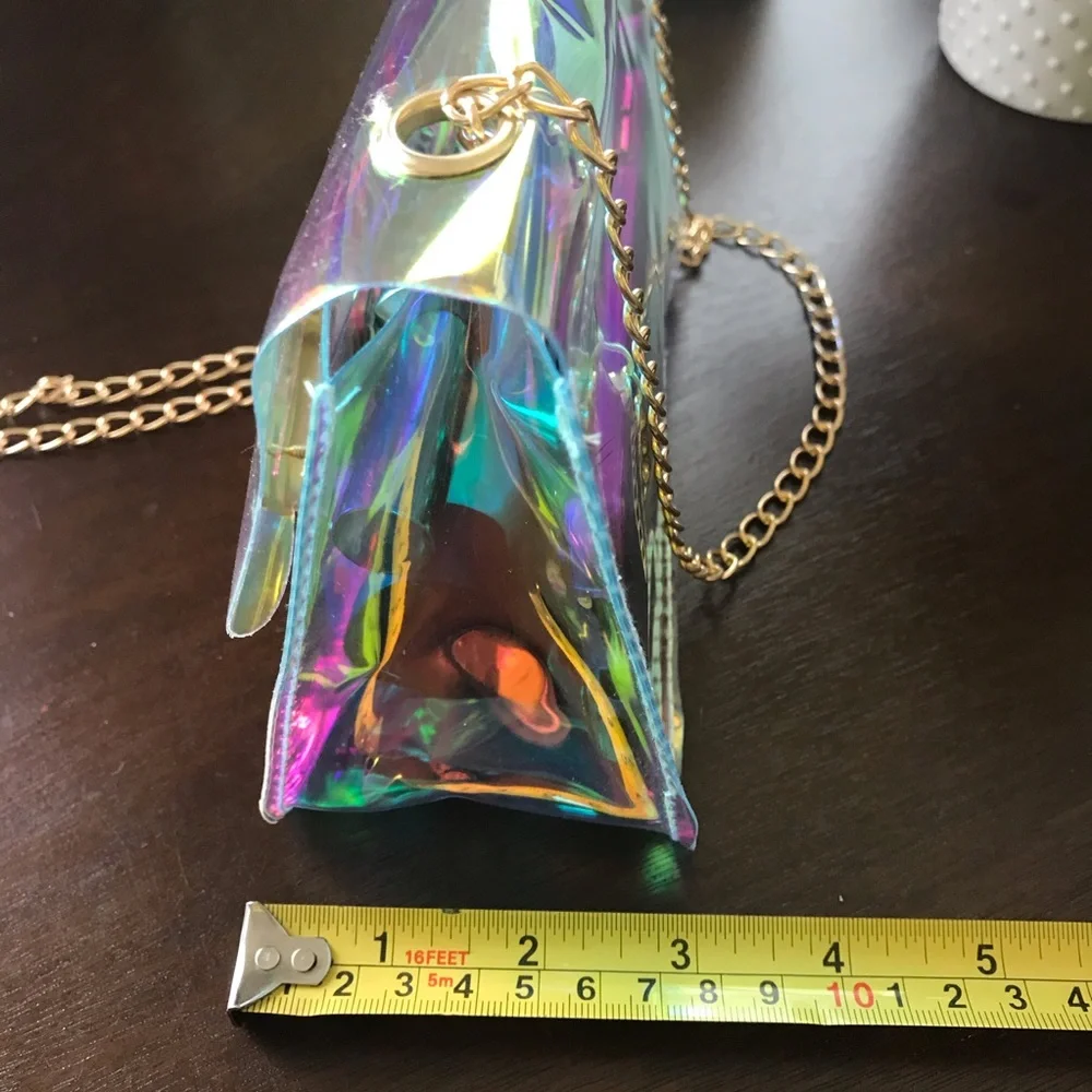 Holographic Crossbody Bag with Gold Chain - Picture 11 of 11